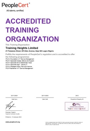 trainingheights partner with ITIL