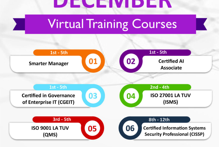 December 2025 virtual training calendar, boost your career
