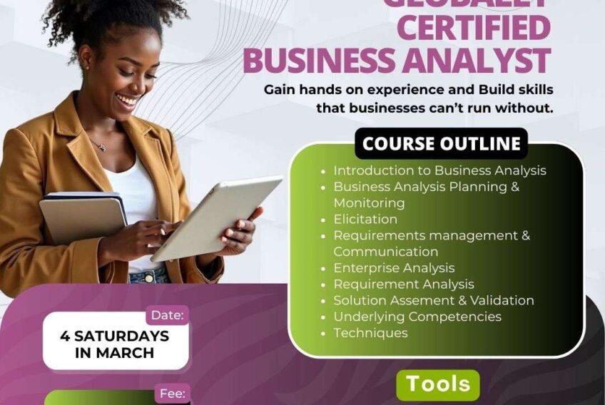Business analysis training Nigeria, globally certified business analyst weekend course