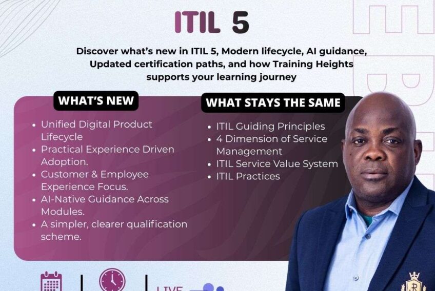 ITIL 5 Launch Webinar ITIL 5 launch webinar Nigeria, ITIL certification training and service management framework update