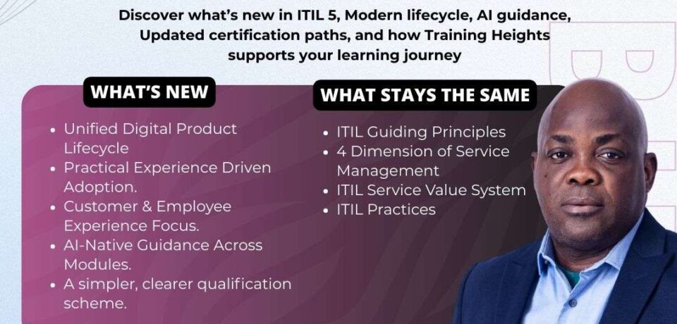 ITIL 5 launch webinar Nigeria, ITIL certification training and service management framework update