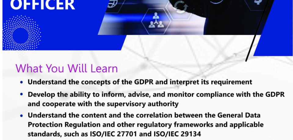 Certified Data Protection Officer CDPO training course flyer by Training Heights Nigeria
