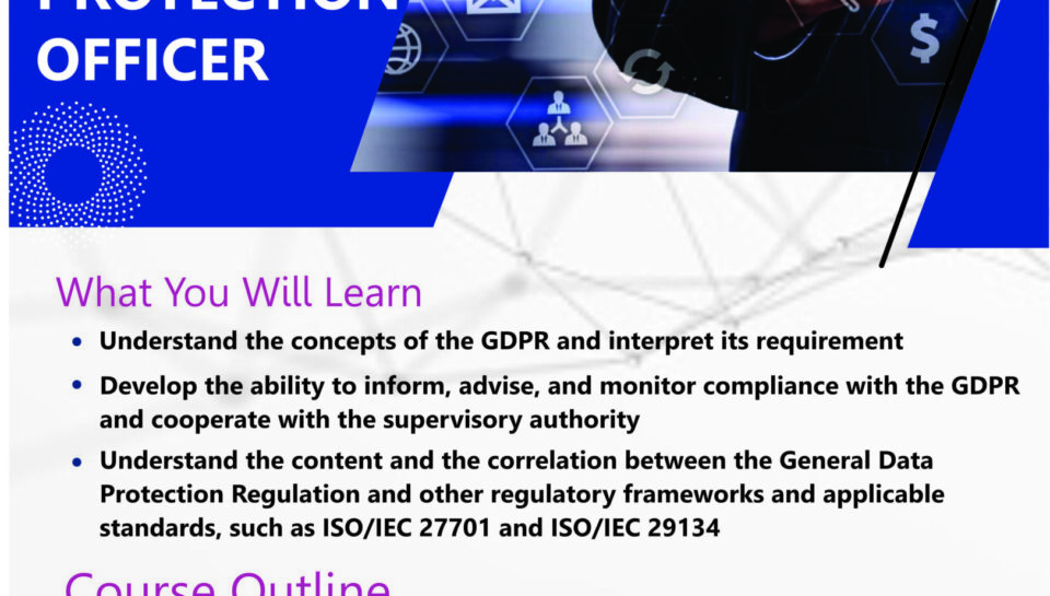 Certified Data Protection Officer CDPO training course flyer by Training Heights Nigeria