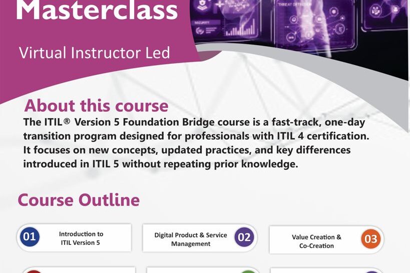 IT professional upgrading from ITIL 4 to ITIL 5 through a bridge course