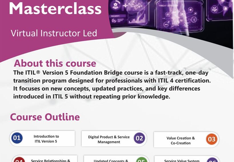 IT professional upgrading from ITIL 4 to ITIL 5 through a bridge course