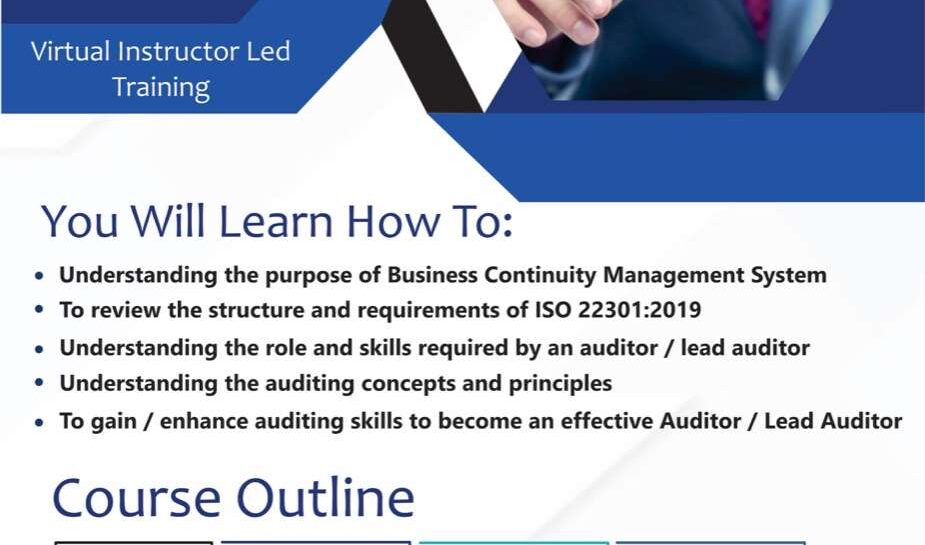 Professional ISO 22301 Lead Auditor Training for Business Continuity Management Systems and organizational resilience.