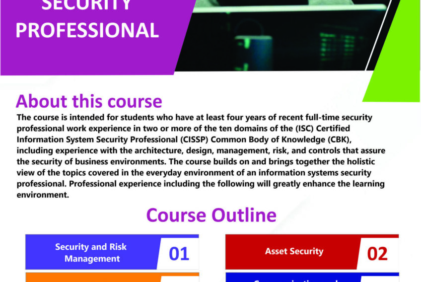 Information Security Training and Cybersecurity Skills - CISSP Course Training Heights CISSP flyer for information security training and cybersecurity skills development.