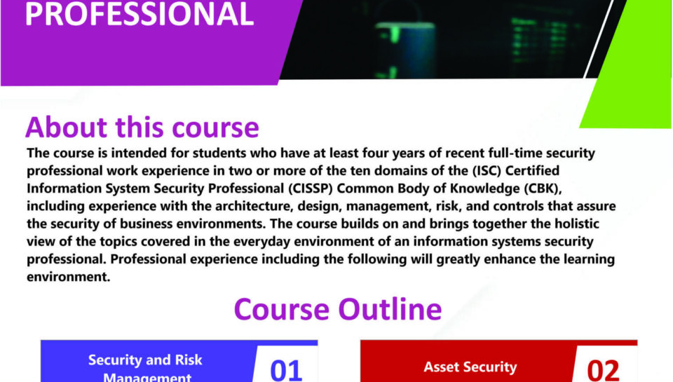 Training Heights CISSP flyer for information security training and cybersecurity skills development.