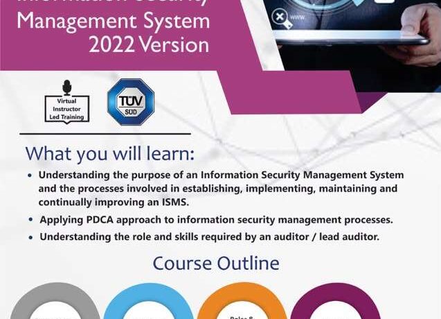 ISO 27001 Lead Auditor training flyer by Training Heights, TÜV SÜD accredited, Lagos Nigeria, 19th to 21st August 2026