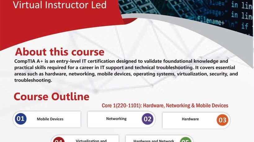 CompTIA A+ training in Nigeria by Training Heights – virtual instructor-led IT support course