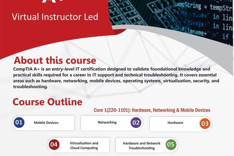 CompTIA A+ training in Nigeria by Training Heights – virtual instructor-led IT support course